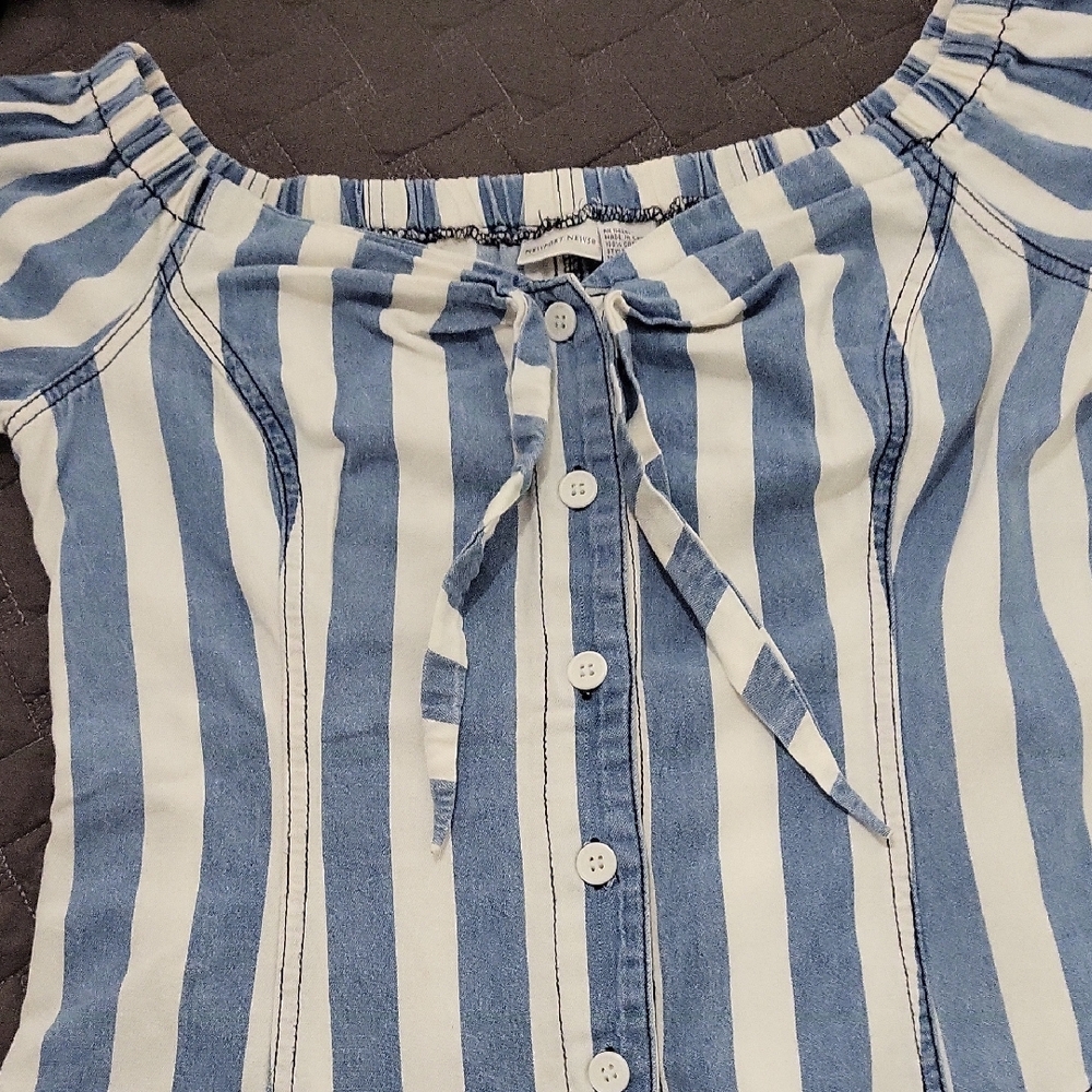 Newport News Blue and White Checkered Skirt